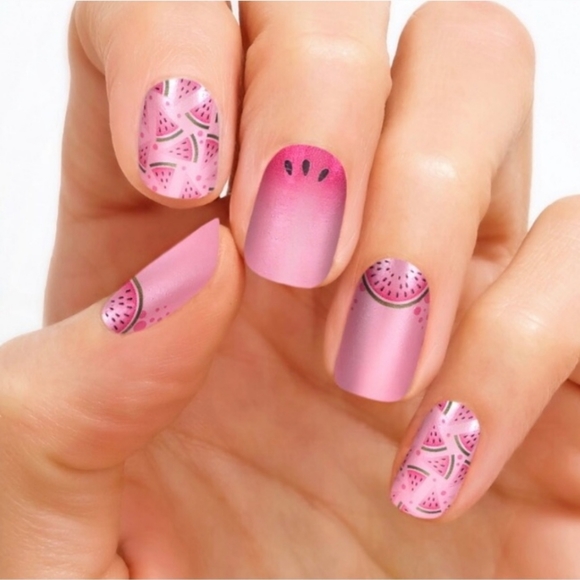 💅🏼 Color Street 💯 Real Nail Polish Strips 💅🏼 Melon-Dramatic - Picture 2 of 8